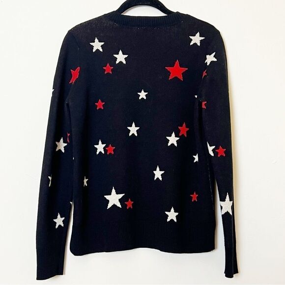 Macy's Charter Club Signature Star Pattern Jacquard Crewneck Sweater, Size Small - Picture 5 of 7